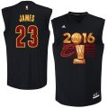 Wholesale Cheap Men's Cleveland Cavaliers LeBron James #23 adidas Black 2016 NBA Finals Champions Jersey-Printed Style