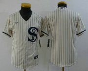 Wholesale Cheap Youth Chicago White Sox Blank 2021 Cream Field of Dreams Cool Base Stitched Nike Jersey