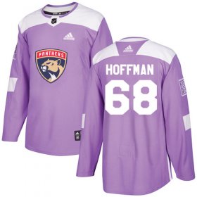Wholesale Cheap Adidas Panthers #68 Mike Hoffman Purple Authentic Fights Cancer Stitched Youth NHL Jersey