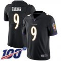 Wholesale Cheap Nike Ravens #9 Justin Tucker Black Alternate Men's Stitched NFL 100th Season Vapor Limited Jersey