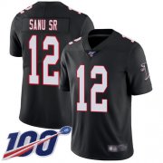 Wholesale Cheap Nike Falcons #12 Mohamed Sanu Sr Black Alternate Men's Stitched NFL 100th Season Vapor Limited Jersey