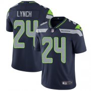 Wholesale Cheap Nike Seahawks #24 Marshawn Lynch Steel Blue Team Color Men's Stitched NFL Vapor Untouchable Limited Jersey