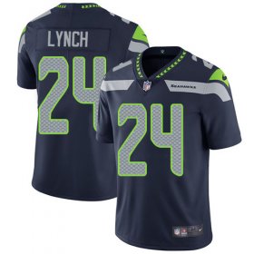 Wholesale Cheap Nike Seahawks #24 Marshawn Lynch Steel Blue Team Color Men\'s Stitched NFL Vapor Untouchable Limited Jersey