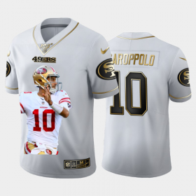 Cheap San Francisco 49ers #10 Jimmy Garoppolo Nike Team Hero 1 Vapor Limited NFL 100 Jersey White Golden