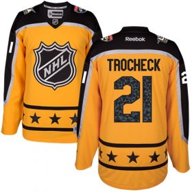 Wholesale Cheap Panthers #21 Vincent Trocheck Yellow 2017 All-Star Atlantic Division Women\'s Stitched NHL Jersey