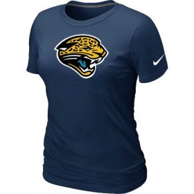 Wholesale Cheap Women\'s Nike Jacksonville Jaguars Logo NFL T-Shirt Dark Blue