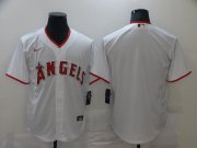 Wholesale Cheap Men Los Angeles Angels Blank White Game Nike MLB Jerseys