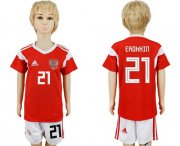 Wholesale Cheap Russia #21 Erokhin Home Kid Soccer Country Jersey