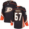 Wholesale Cheap Adidas Ducks #67 Rickard Rakell Black Home Authentic Stitched NHL Jersey