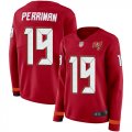 Wholesale Cheap Nike Buccaneers #19 Breshad Perriman Red Team Color Women's Stitched NFL Limited Therma Long Sleeve Jersey