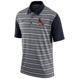 Wholesale Cheap Men\'s St.Louis Cardinals Nike Gray Dri-FIT Stripe Polo