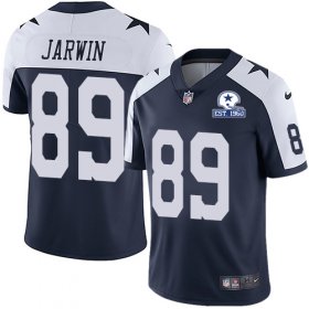 Wholesale Cheap Nike Cowboys #89 Blake Jarwin Navy Blue Thanksgiving Men\'s Stitched With Established In 1960 Patch NFL Vapor Untouchable Limited Throwback Jersey
