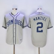 Wholesale Cheap Padres #2 Johnny Manziel Grey New Cool Base Stitched MLB Jersey