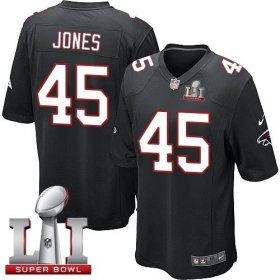 Wholesale Cheap Nike Falcons #45 Deion Jones Black Alternate Super Bowl LI 51 Youth Stitched NFL Elite Jersey
