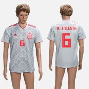 Wholesale Cheap Spain #6 A.Iniesta Grey Training Soccer Country Jersey