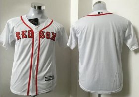 Wholesale Cheap Red Sox Blank White Cool Base Stitched Youth MLB Jersey