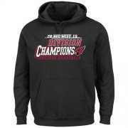 Wholesale Cheap Men's Arizona Cardinals Majestic Black 2015 NFC West Division Champions Pullover Hoodie