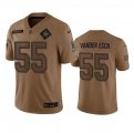 Wholesale Cheap Men's Dallas Cowboys #55 Leighton Vander Esch 2023 Brown Salute To Service Limited Football Stitched Jersey