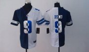 Wholesale Cheap Nike Cowboys #9 Tony Romo Navy Blue/White Women's Stitched NFL Elite Split Jersey