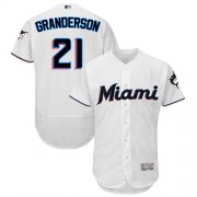 Wholesale Cheap marlins #21 Curtis Granderson White Flexbase Authentic Collection Stitched MLB Jersey