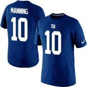 Wholesale Cheap Nike New York Giants #10 Eli Manning Pride Name & Number NFL T-Shirt Blue