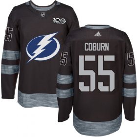 Wholesale Cheap Adidas Lightning #55 Braydon Coburn Black 1917-2017 100th Anniversary Stitched NHL Jersey
