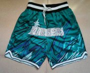 Wholesale Cheap Men's Seattle Mariners Green Just Don Shorts Swingman Shorts