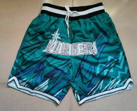 Wholesale Cheap Men\'s Seattle Mariners Green Just Don Shorts Swingman Shorts
