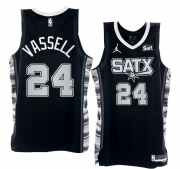 Wholesale Men' San Antonio Spurs #24 Devin Vassell 2022-23 Black Stitched Jersey