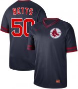 Wholesale Cheap Nike Red Sox #50 Mookie Betts Navy Authentic Cooperstown Collection Stitched MLB Jersey