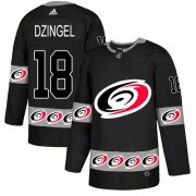 Wholesale Cheap Adidas Hurricanes #18 Ryan Dzingel Black Authentic Team Logo Fashion Stitched NHL Jersey