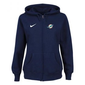 Wholesale Cheap Nike Miami Dolphins Ladies Tailgater Full Zip Hoodie Blue