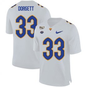 Wholesale Cheap Pittsburgh Panthers 33 Tony Dorsett White 150th Anniversary Patch Nike College Football Jersey
