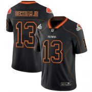 Wholesale Cheap Nike Browns #13 Odell Beckham Jr Lights Out Black Men's Stitched NFL Limited Rush Jersey