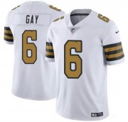 Cheap Men's New Orleans Saints #6 Willie Gay White Color Rush Limited Football Stitched Jersey