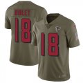 Wholesale Cheap Nike Falcons #18 Calvin Ridley Olive Men's Stitched NFL Limited 2017 Salute To Service Jersey
