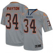 Wholesale Cheap Nike Bears #34 Walter Payton Lights Out Grey Men's Stitched NFL Elite Jersey