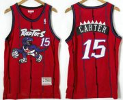 Cheap Men's Toronto Raptors #15 Vince Carter 1998-99 Red Hardwood Classics Soul Swingman Throwback Jersey