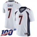 Wholesale Cheap Nike Broncos #7 John Elway White Men's Stitched NFL 100th Season Vapor Limited Jersey