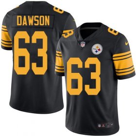 Wholesale Cheap Nike Steelers #63 Dermontti Dawson Black Men\'s Stitched NFL Limited Rush Jersey