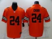 Wholesale Cheap Men's Cleveland Browns #24 Nick Chubb Orange 2021 Inverted Legend Stitched Nike Limited Jersey