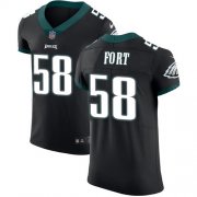 Wholesale Cheap Nike Eagles #58 LJ Fort Black Alternate Men's Stitched NFL Vapor Untouchable Elite Jersey