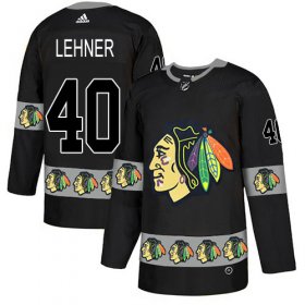 Wholesale Cheap Adidas Blackhawks #40 Robin Lehner Black Authentic Team Logo Fashion Stitched NHL Jersey