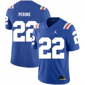 Wholesale Cheap Florida Gators 22 Lamical Perine Blue Throwback College Football Jersey