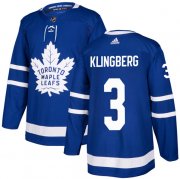 Wholesale Cheap Men's Toronto Maple Leafs #3 John Klingberg Blue Stitched Jersey