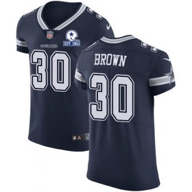 Wholesale Cheap Nike Cowboys #30 Anthony Brown Navy Blue Team Color Men\'s Stitched With Established In 1960 Patch NFL Vapor Untouchable Elite Jersey