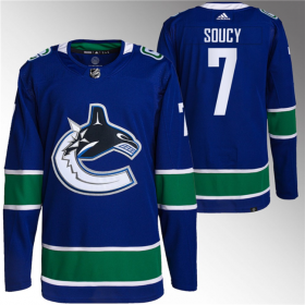 Wholesale Cheap Men\'s Vancouver Canucks #7 Carson Soucy Blue Stitched Jersey