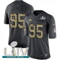 Wholesale Cheap Nike Chiefs #95 Chris Jones Black Super Bowl LIV 2020 Youth Stitched NFL Limited 2016 Salute to Service Jersey