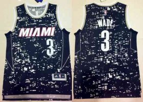 Wholesale Cheap Men\'s Miami Heat #3 Dwyane Wade Adidas 2015 Urban Luminous Swingman Jersey