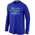 Wholesale Cheap Tampa Bay Rays Long Sleeve MLB T-Shirt Blue